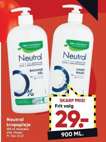 Bilka Neutral kropspleje tilbud