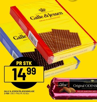 Priss Galle & Jessen Pålægschokolade tilbud