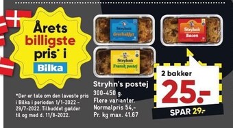Bilka Stryhn's postej tilbud