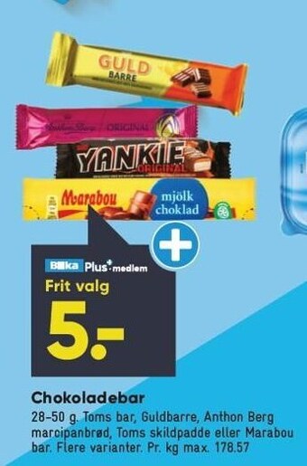 Bilka Chokoladebar tilbud