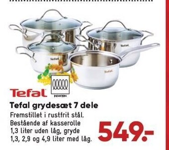 Bilka Tefal grydesæt 7 dele tilbud