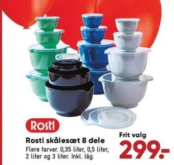 Bilka Rosti skålesæt 8 dele tilbud