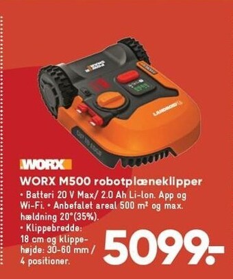 Bilka Worx m500 robotplæneklipper tilbud