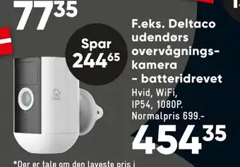Bilka Deltaco udendørs overvågningskamera - batteridrevet tilbud