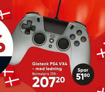 Bilka Gioteck ps4 vx4 - med ledning tilbud