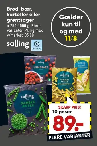 Bilka Brød, bær, kartofler eller grøntsager tilbud