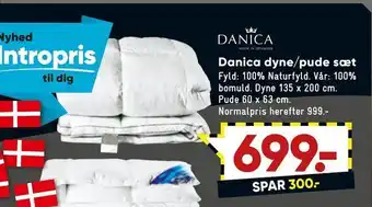 Bilka Danica dyne/pude sæt tilbud