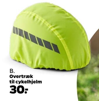 Overtræk til cykelhjelm
