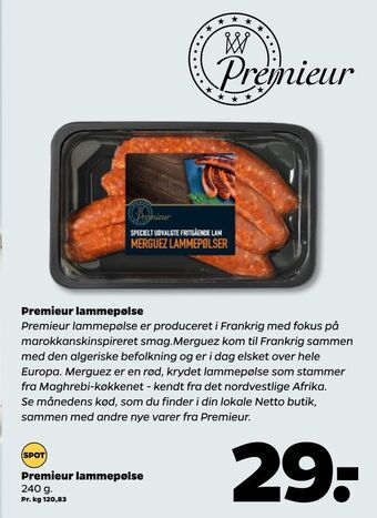Premieur lammepølse