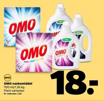 Netto Omo vaskemiddel tilbud