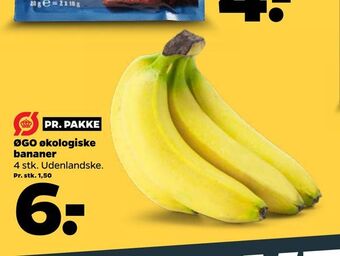 Netto Øgo økologiske bananer tilbud