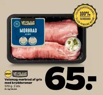 Netto Velsmag mørbrad af gris med kryddersmør tilbud