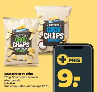 Netto Snaxters grov chips tilbud