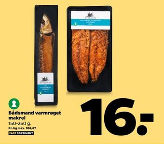 Netto Bådsmand varmrøget makrel tilbud