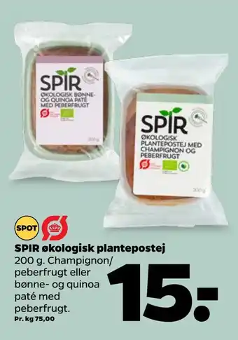 Netto Spir økologisk plantepostej tilbud