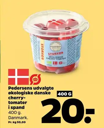 Netto Pedersens udvalgte økologiske danske cherry tomater i spand tilbud