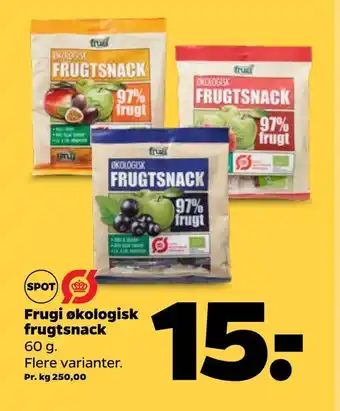 Netto Frugi økologisk frugtsnack tilbud