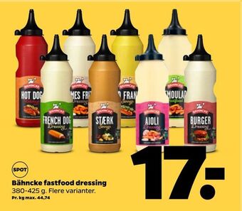 Bähncke fastfood dressing