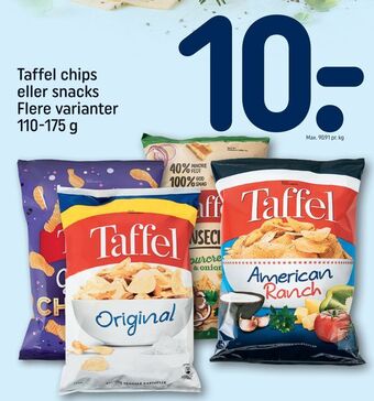 REMA 1000 Taffel chips eller snacks tilbud