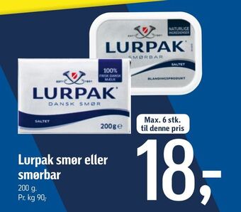 Føtex Lurpak smør eller smørbar tilbud