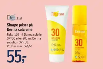 Føtex Skarpe priser på derma solcreme tilbud