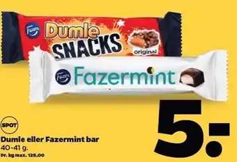 Netto Dumle el. fazermint bar tilbud