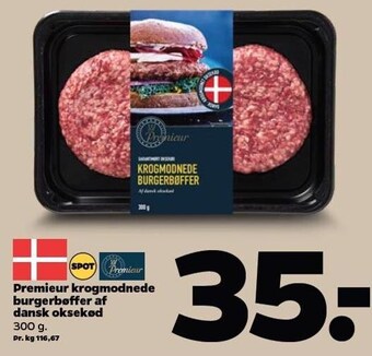 Netto Premieur krogmodnede burgerbøffer tilbud