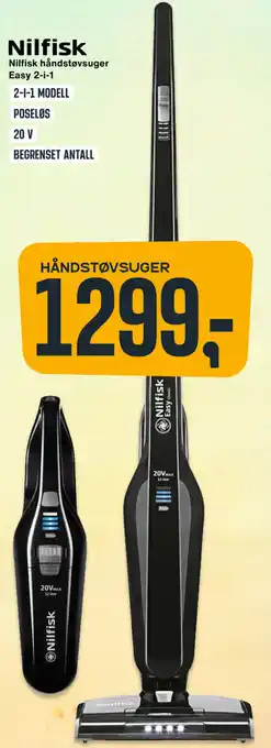 Skousen Nilfisk Håndstøvsuger Easy 2-i-1 tilbud