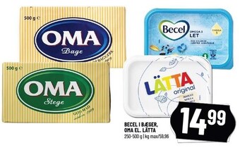 Løvbjerg Becel i bæger, oma el. lätta tilbud