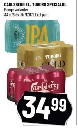 Løvbjerg Carlsberg el. tuborg specialøl tilbud