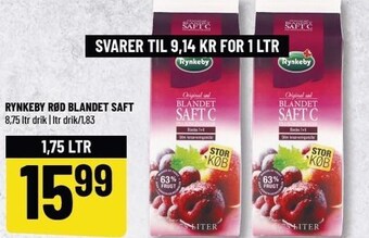 Løvbjerg Rynkeby rød blandet saft tilbud