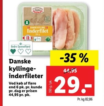 Lidl Danske Kyllinge Inderfileter tilbud