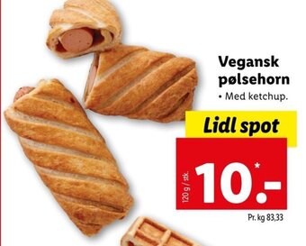 Lidl Vegansk Pølsehorn tilbud