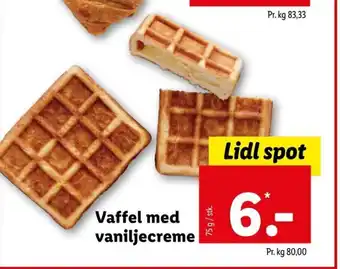 Vaffel Med Vaniljecreme