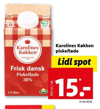 Lidl Karolines køkken Piskefløde tilbud