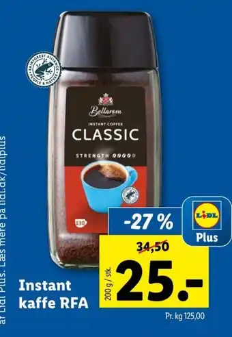 Lidl Instant Kaffe RFA tilbud