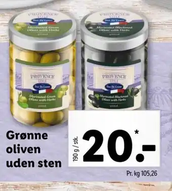 Lidl Grønne Oliven Uden Sten tilbud