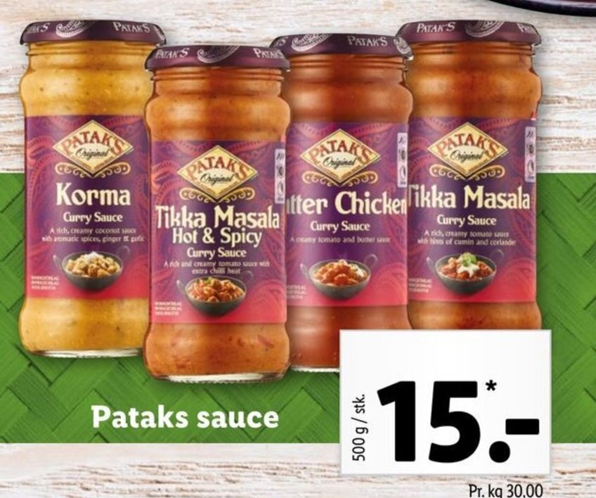 Pataks Sauce tilbud hos Lidl