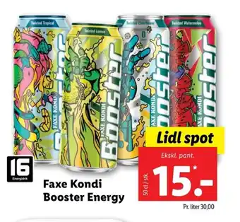 Lidl Booster Energy Faxe Kondi tilbud