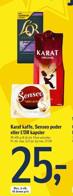 Føtex Lor kaffekapsler tilbud