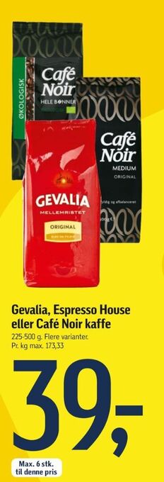 Føtex Cafe noir kaffebønner - hele tilbud