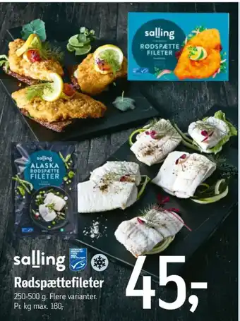 Føtex Salling rødspættefileter tilbud