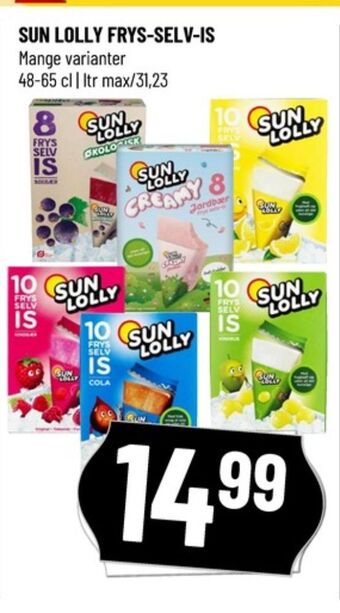Løvbjerg Sun lolly is frys selv tilbud
