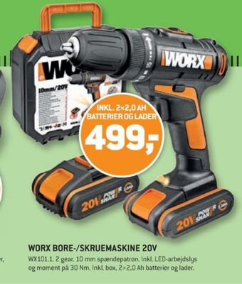 XL-BYG Worx professional bore- og skruemaskine tilbud
