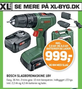 XL-BYG Grøn slagboremaskine tilbud
