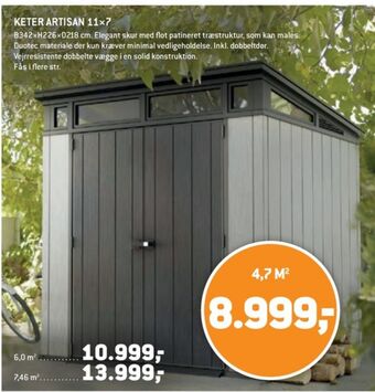 XL-BYG Keter redskabsrum tilbud