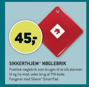 XL-BYG Sikkerthjem nøglebrik tilbud