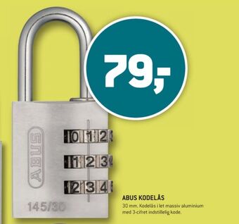 XL-BYG Abus kodelås tilbud