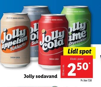 Lidl Jolly Sodavand tilbud