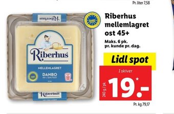 Lidl Riberhus Mellemlagret Ost 45+ tilbud